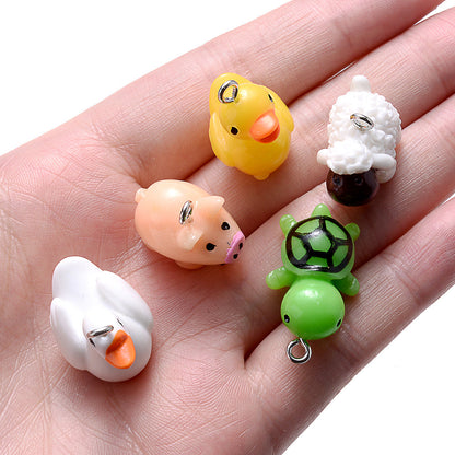 Mini Resin Farm Animal Pendant Charms