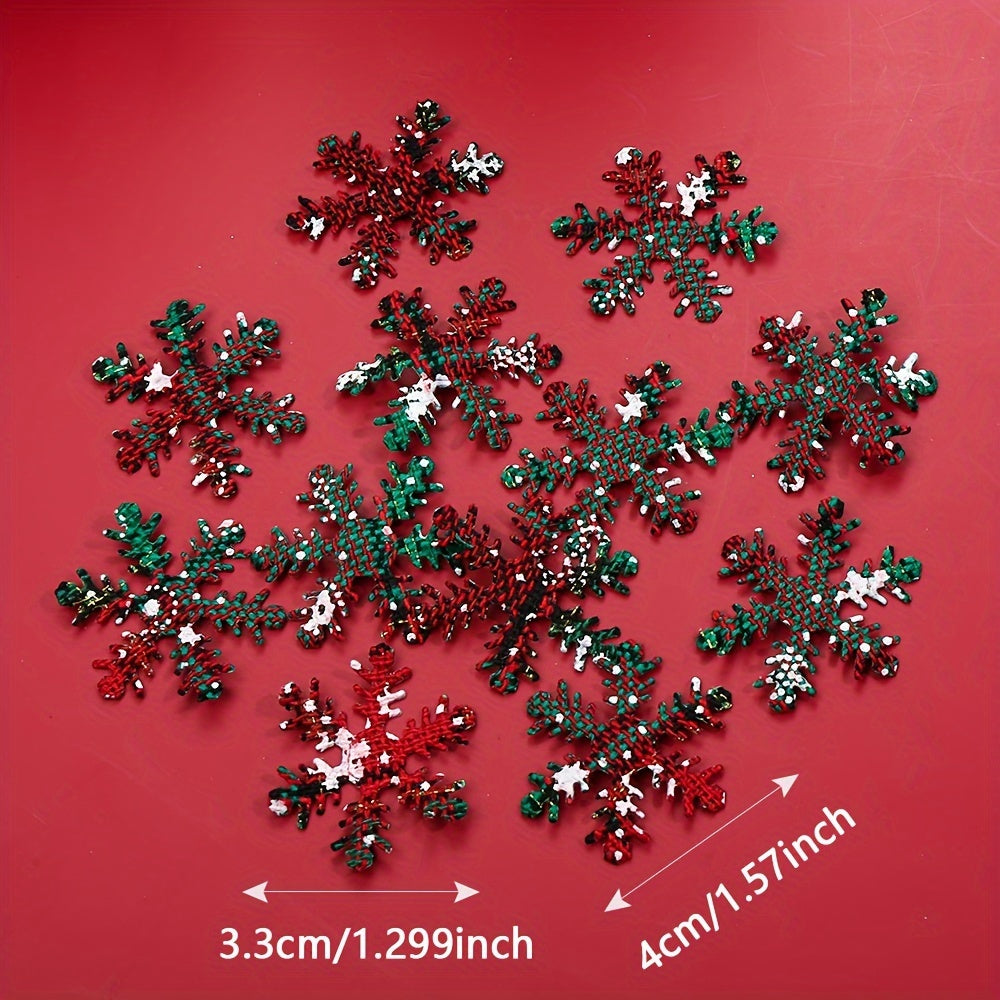 Christmas Polyester Snowflake Patches