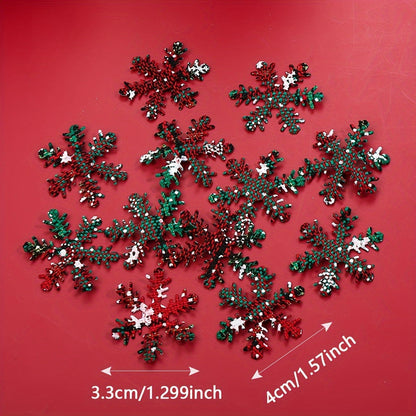 Christmas Polyester Snowflake Patches