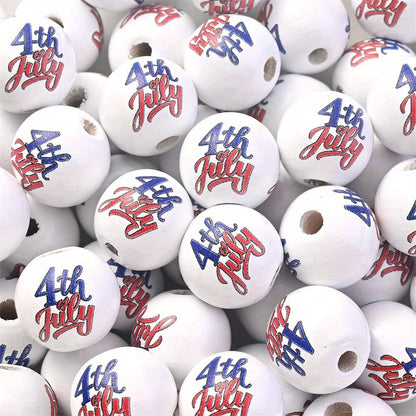 10PCS 16mm Animal Print Round Wooden Bead Set