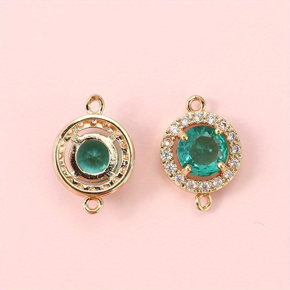 Round Glass Rhinestone Pendants