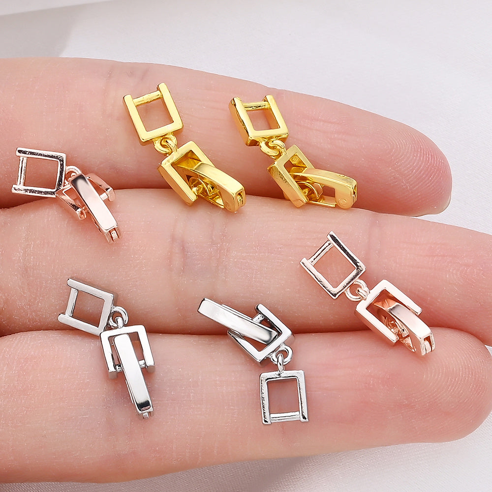 Square Double Clasp Connectors