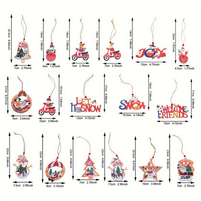 Wooden Merry Christmas Decorative Pendant