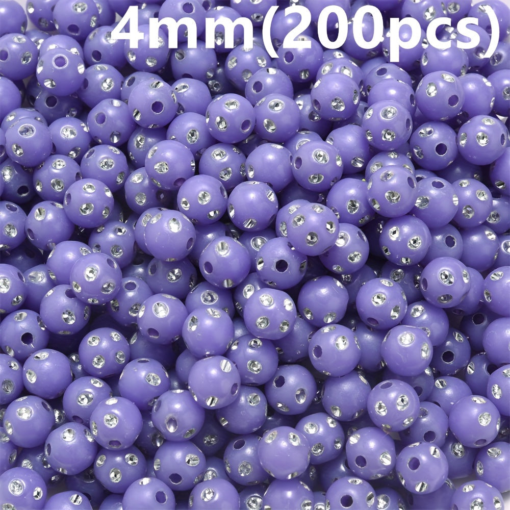 Mixed Acrylic Round Spacer Beads