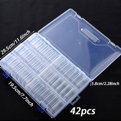 14-Piece Transparent Plastic Jewelry Storage Box Set