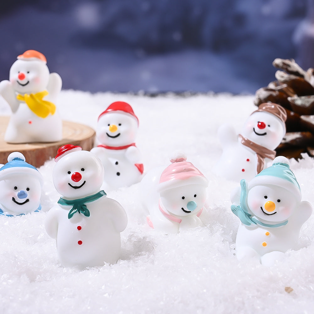 Christmas Snowman Mini Decorative Statues