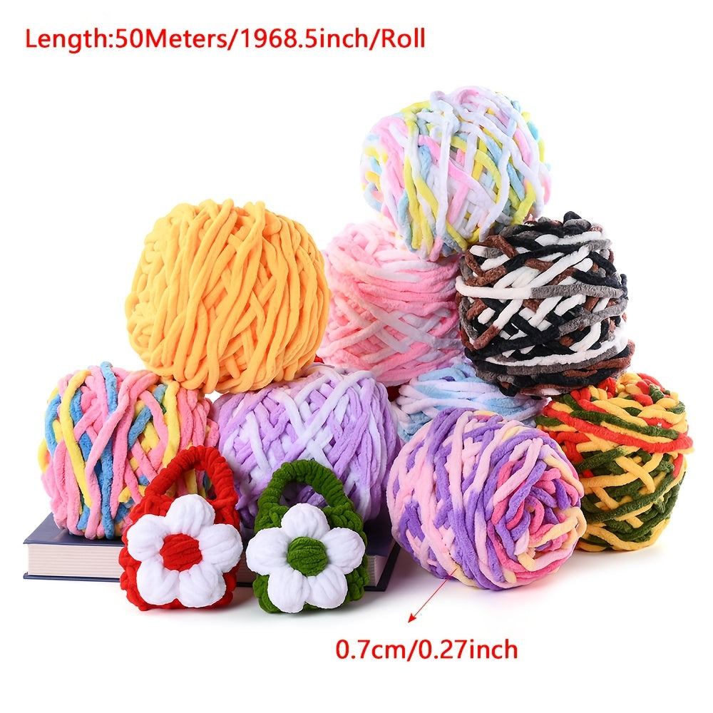 1 Roll 50m 7mm Super Soft Chunky Yarn