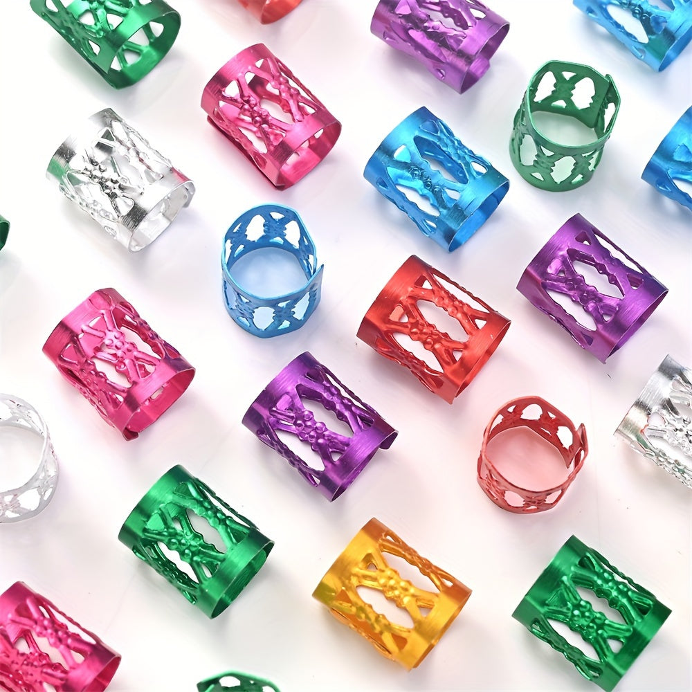100PCS 8×9mm Vintage Flower Tube Alloy Spacer Bead Set