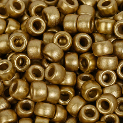 100pcs Colorful Acrylic Big Hole Pony Beads- 6x9mmLarge Hole Beads