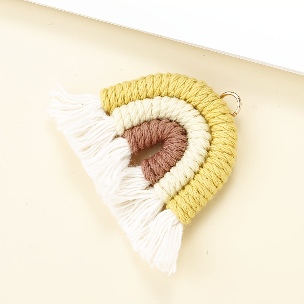 2PCS 33×39mm Rainbow Tassel Pendant Set