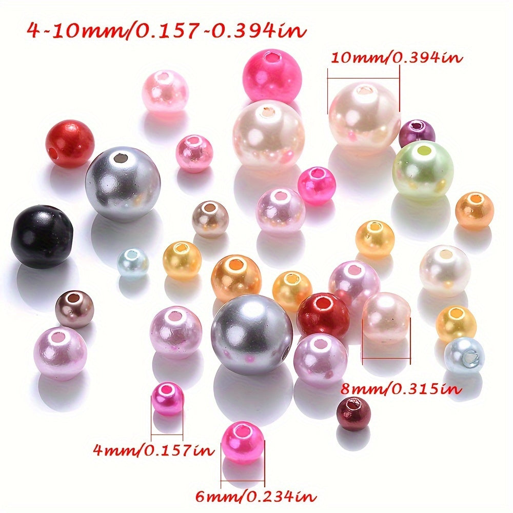 Multicolor ABS Round Beads
