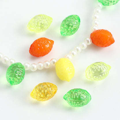 Clear Acrylic Lemon Beads