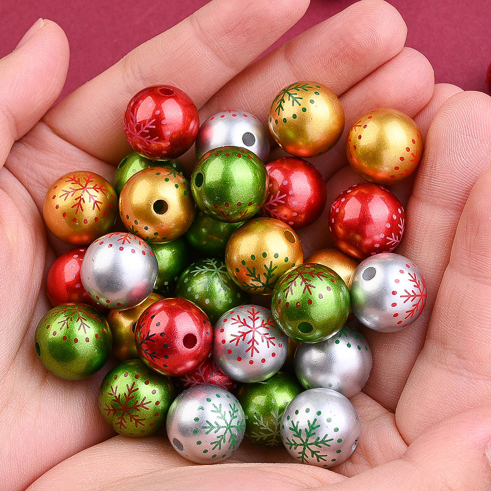 Christmas Snowflake Acrylic Beads