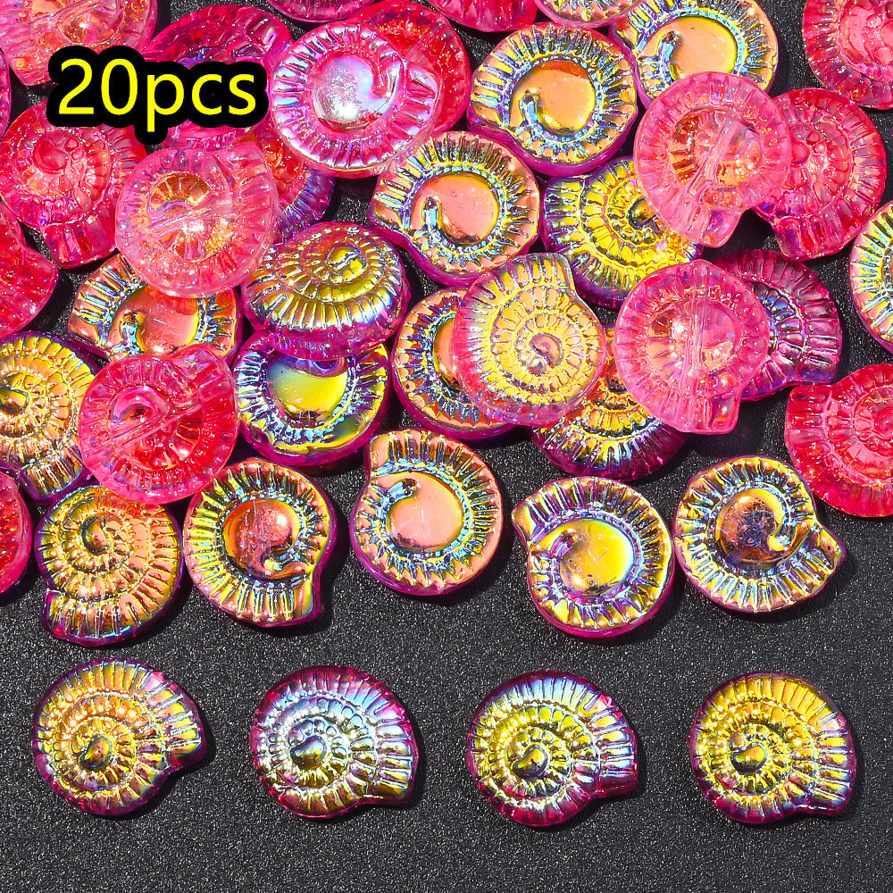 AB Conch Glass Beads