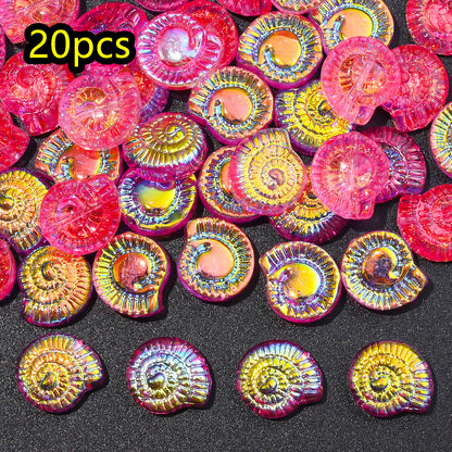 AB Conch Glass Beads
