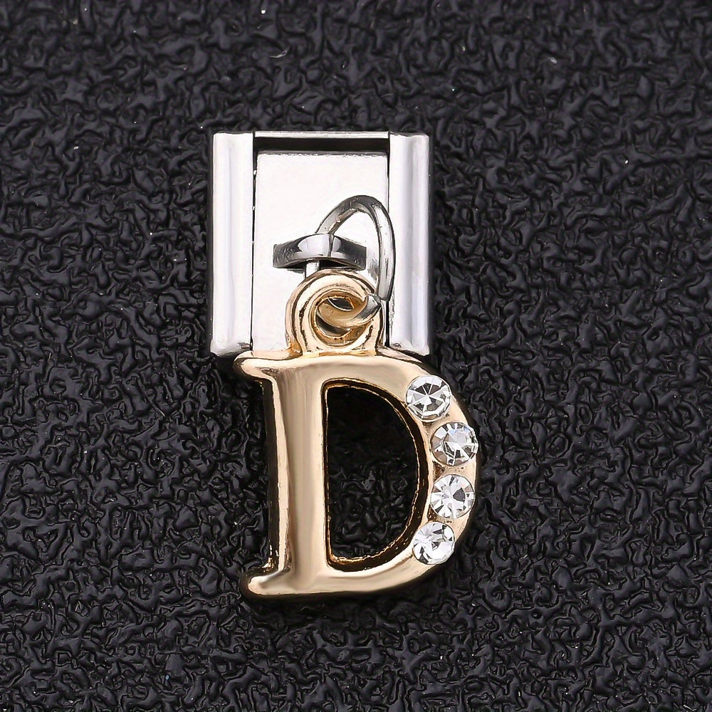 1PC Rhinestone A-Z Letter Modular Bracelet Charm Set