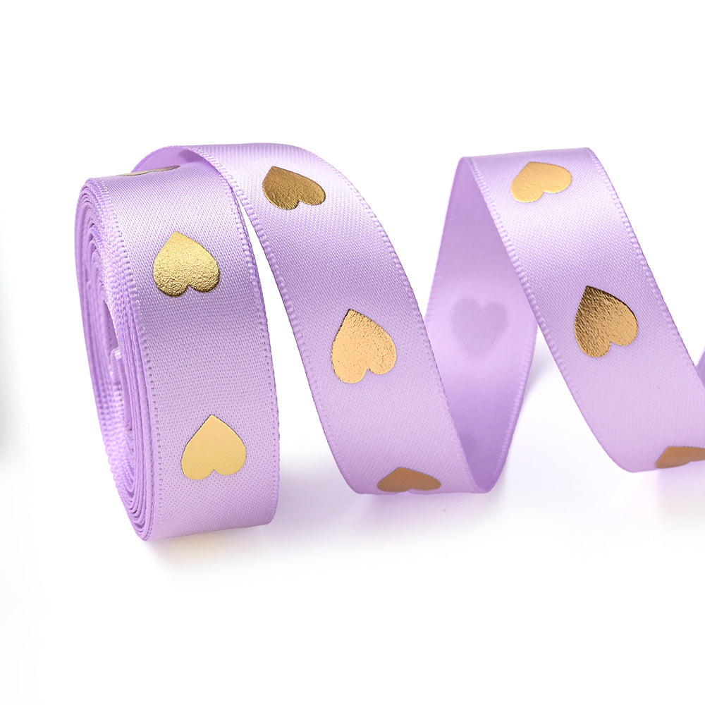 1 Roll 5 Yards Peach Heart Hot Stamping Ribbon
