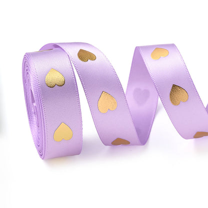 1 Roll 5 Yards Peach Heart Hot Stamping Ribbon