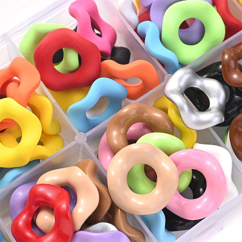 Glossy Matte Irregular Acrylic Beads