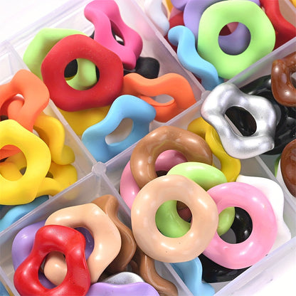 Glossy Matte Irregular Acrylic Beads