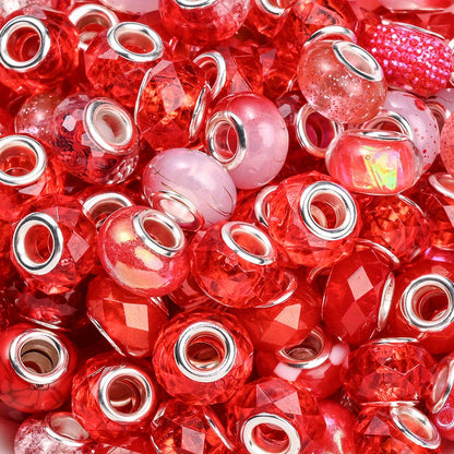Cracked Imitation Ceramic Acrylic Spacer Beads