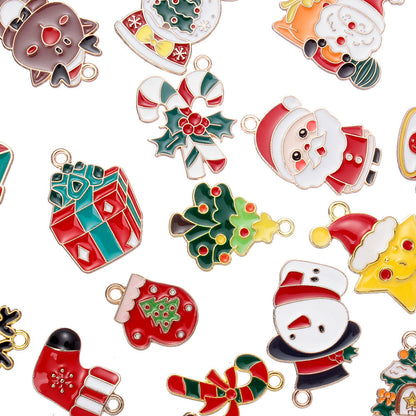 10/18PCS 13–29mm Christmas Alloy Pendant Set