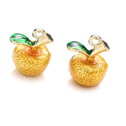 2PCS Fruit Series Alloy Pendant Set