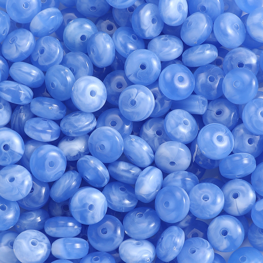 100-Piece 5x10 mm Acrylic Flat Spacer Beads