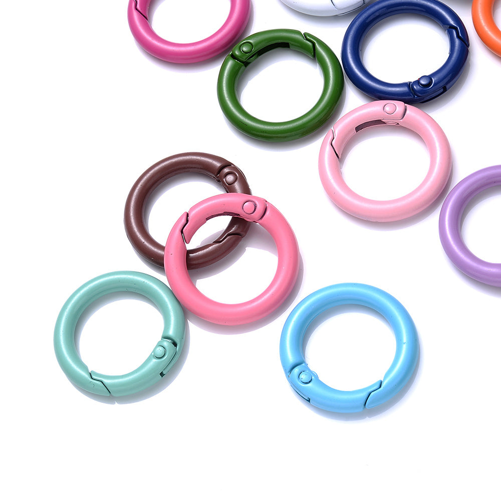 Round Keychain Buckle Spring Clasps Set