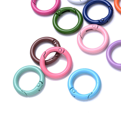 Round Keychain Buckle Spring Clasps Set