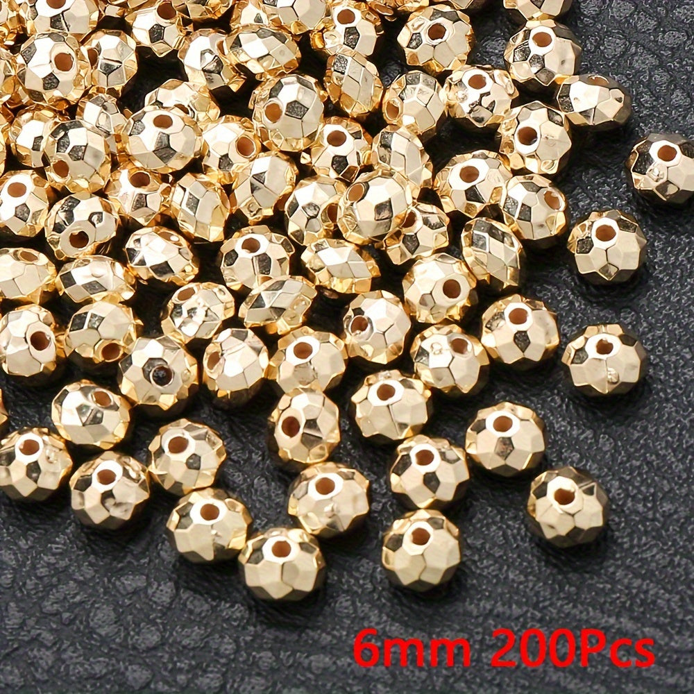 100PCS 8mm Faceted Ball Plastic Bead Set