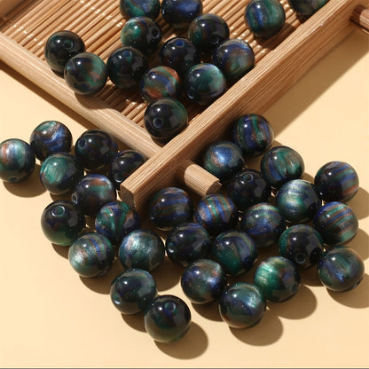 Starry Sky Round Resin Beads