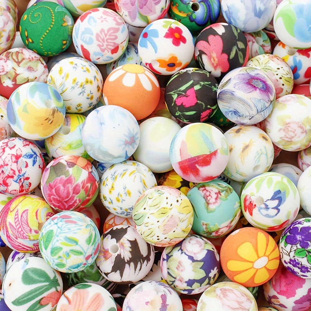 Printed Silicone Focal Beads