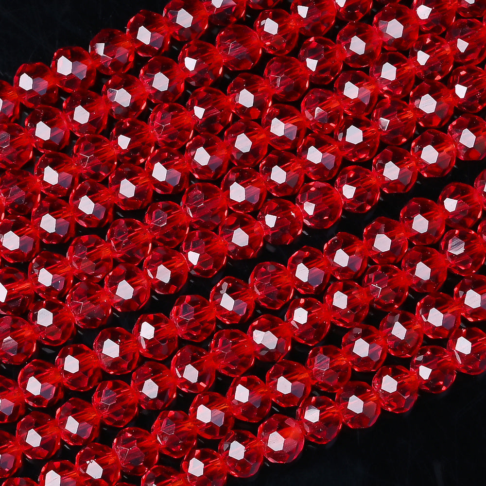Red Glass Spacer Beads