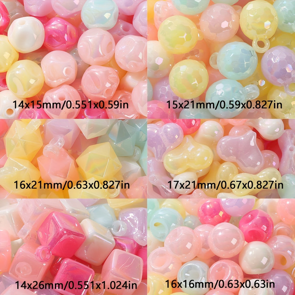 Acrylic AB Candy Color Irregular Beads