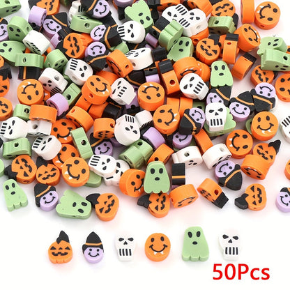 Halloween & Christmas Soft Pottery Beads