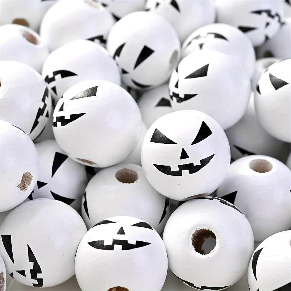 Halloween Printed Wooden Spacer Beads