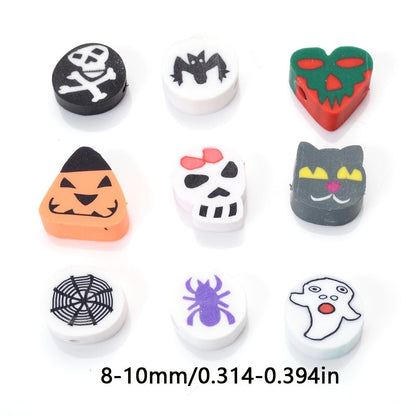 Halloween Polymer Clay Beads Set