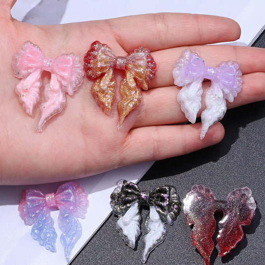 Glow Gradient Bow Resin Patches