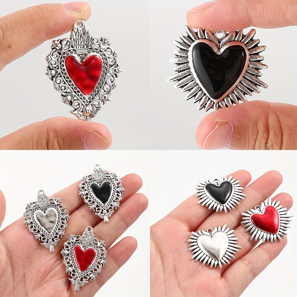Love & Peach Heart Alloy Hook Charms