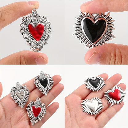 Love & Peach Heart Alloy Hook Charms