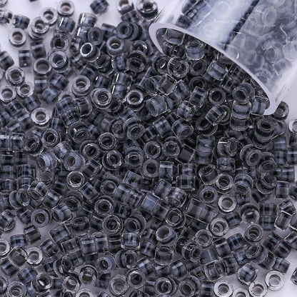 Clear Ink Core Glass Seed Beads