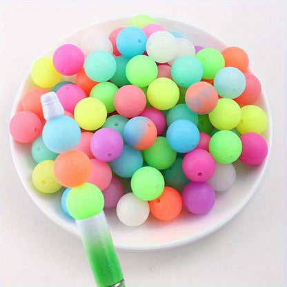 10pcs 15mm Luminous Silicone Round Beads