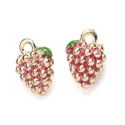 2PCS Fruit Series Alloy Pendant Set