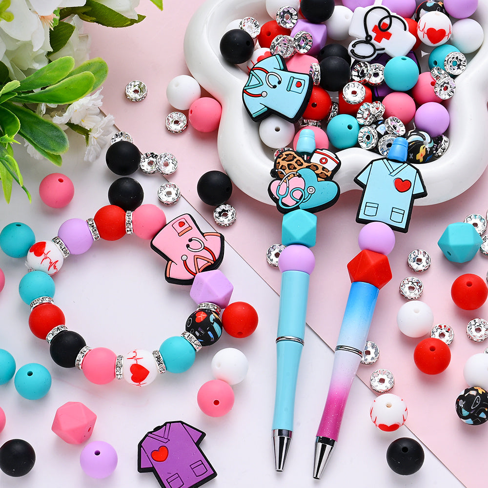 Medical Theme Silicone Beads