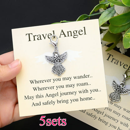 Vintage Angel Feather Keychain Gift Set