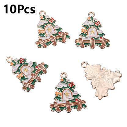 10/18PCS 13–29mm Christmas Alloy Pendant Set