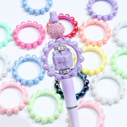 10PCS 42mm Perforated Acrylic Ring Set
