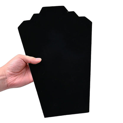 1-Piece Black Velvet Double-Layer Necklace Display Stand
