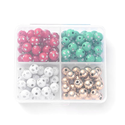 Red Green White Holiday Jewelry Making Bead Kit